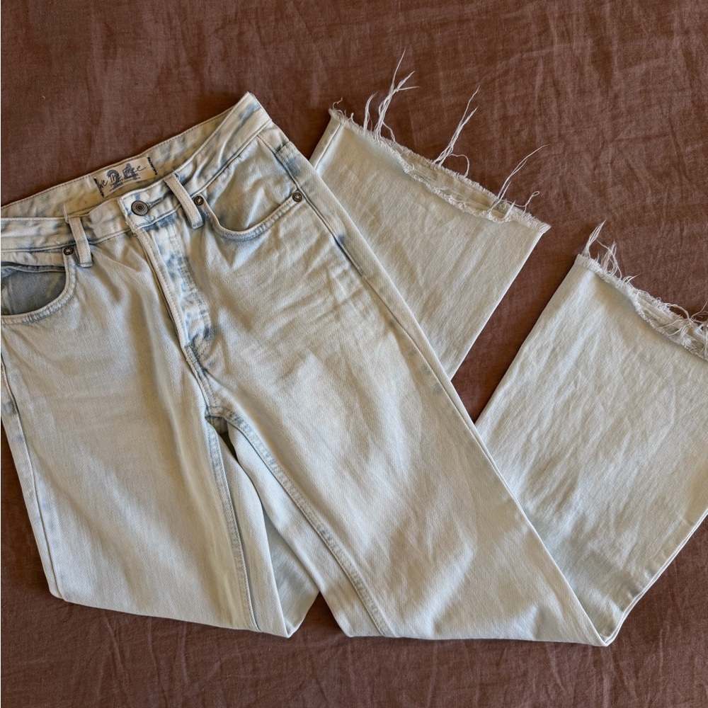 Free People Light Blue Flare & Wide Leg Jeans